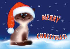 Funny cat Christmas card "SWEET CHRISTMAS CAT" - ideal Christmas greeting card for cat lovers or families with children