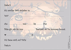 Edition Colibri NIGHT IN THE CEMETERY: Set of 10 invitation cards for a horror party/Halloween: Invitations to a scary zombie or Halloween party