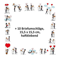 10 x  LUSTIGE HOCHZEIT Einladungen