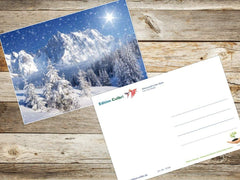 Edition Colibri WINTER LANDSCAPES (Set 4): Set of 50 postcards (5 motifs x 10 pieces) with winter nature motifs from the Alps (10742-46)