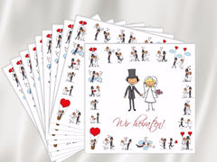 Edition Colibri Funny wedding invitations, consisting of 10 funny wedding invitations + 10 matching envelopes