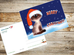 Funny cat Christmas card "SWEET CHRISTMAS CAT" - ideal Christmas greeting card for cat lovers or families with children