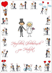 FUNNY WEDDING CARD large wedding congratulations card in XL DIN A 4 format with envelope from EDITION COLIBRI (10686)