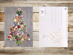 Nostalgic Christmas card set-2 (20 pcs.) "NOSTALGIE II" - 5 rustic Christmas postcards (4 pcs. each) in retro/vintage/shabby style by EDITION COLIBRI ©