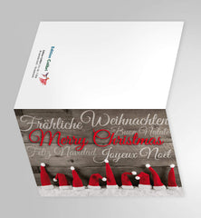 10 Christmas cards HATS with envelope - 10 identical, nostalgic folding cards for Christmas in a set with matching envelopes. Format: DIN A 6 (14.8 x 10.5 cm)